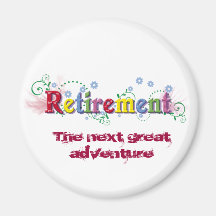 Bonheur de retraite magnets pour réfrigérateur