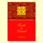 Bonheur oriental de damassé double épousant la car invitations