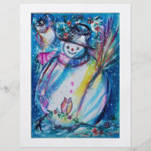 BONHOMME DE NEIGE AVEC LE HIBOU PROSPECTUS CUSTOMISÉ
