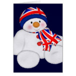 Bonhomme de neige BRITANNIQUE de Noël cartes