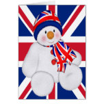 Bonhomme de neige BRITANNIQUE de Noël cartes