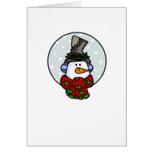 bonhomme de neige cartes de vœux