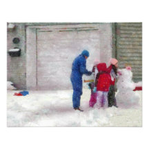 Bonhomme de neige - chirurgie réparatrice invitation personnalisable