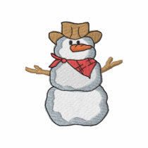 Bonhomme de neige de cowboy polos brodés
