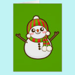 Bonhomme de neige de Noël cartes