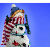 bonhomme de neige de Noël Photo Sculpture
