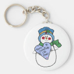 Bonhomme de neige de vacances porte-clé