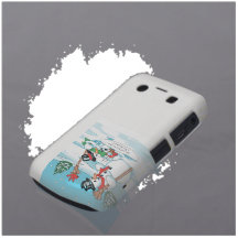 Bonhomme de neige drôle avec la bande dessinée de  coque Case-Mate blackberry
