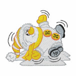 Bonhomme de neige faisant des anges de neige veste
