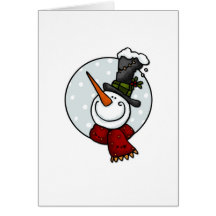 bonhomme de neige gai carte