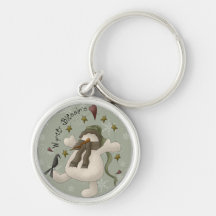 Bonhomme de neige lunatique porte-clef