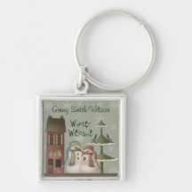 Bonhomme de neige lunatique porte-clef
