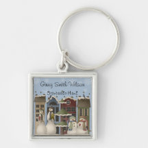 Bonhomme de neige lunatique porte-clefs