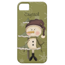 Bonhomme de neige mignon de pays coque iPhone 5 Case-Mate