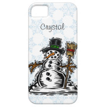 Bonhomme de neige mignon de vacances coques iPhone 5 Case-Mate
