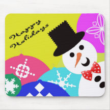 Bonhomme de neige Mousepad Tapis De Souris