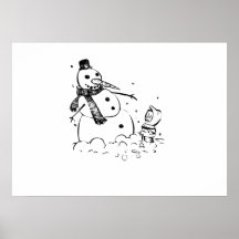 Bonhomme de neige posters