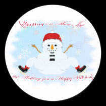 Bonhomme de neige tombé autocollants