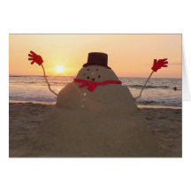 Bonhomme de neige tropical carte