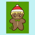 Bonhomme en pain d'épice de Noël cartes