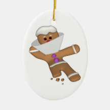 Bonhomme en pain d'épice drôle du peu lui-même décorations de noël