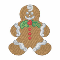 Bonhomme en pain d'épice polos brodés