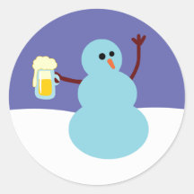 Bonhommes de neige fous ! autocollants