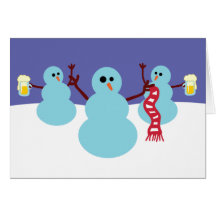 Bonhommes de neige fous ! cartes de vœux