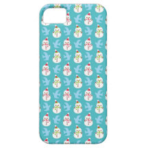 bonhommes de neige mignons et conception d'hiver d coque Case-Mate iPhone 5