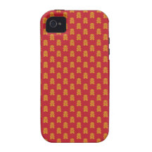 Bonhommes en pain d'épice sur le rouge iPhone 4 case