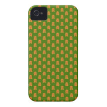 Bonhommes en pain d'épice sur le vert coque iPhone 4 Case-Mate