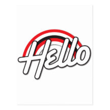 bonjour ! Arc-en-ciel de rockabilly Cartes Postales