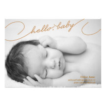 Bonjour bébé - faire-part de naissance nouveau-né