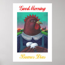 Bonjour/Buenos Dias Posters