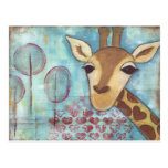 Bonjour carte postale de girafe de ~