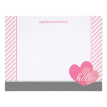 Bonjour les coeurs ont personnalisé les cartes de  faire-parts