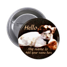 Bonjour, mon nom est. _Button Badge Avec Épingle