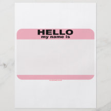 Bonjour mon nom est copie ROSE VIDE Prospectus Personnalisés