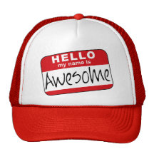 Bonjour, mon nom est impressionnant casquettes de camionneur
