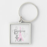 Bonjour Paris 2 Keychain Porte-clef