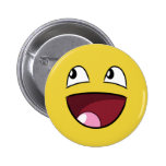 bonjour visage heureux pin's avec agrafe