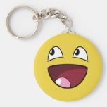 bonjour visage heureux porte-clés