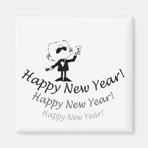 Bonne année aimant pour réfrigérateur