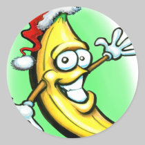 Bonne année de banane de Joyeux Noël autocollants