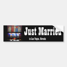 Bonne chance de Las Vegas juste mariée Autocollant Pour Voiture