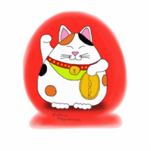 Bonne chance Maneki Neko Photo Sculptures