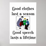 Bonne école de vêtements de la bonne parole indiqu
