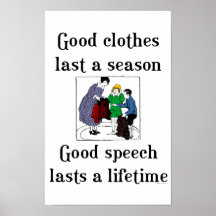 Bonne école de vêtements de la bonne parole indiqu
