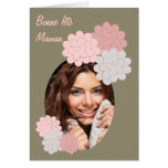 bonne fête maman fleurs et photo carte de vœux