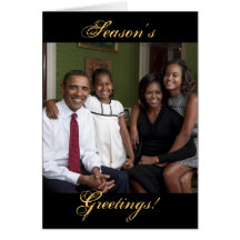 Bonnes Fêtes, cartes de Noël de famille d'Obama